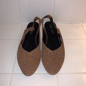 Tom's Leopard Print Sling Back Flats